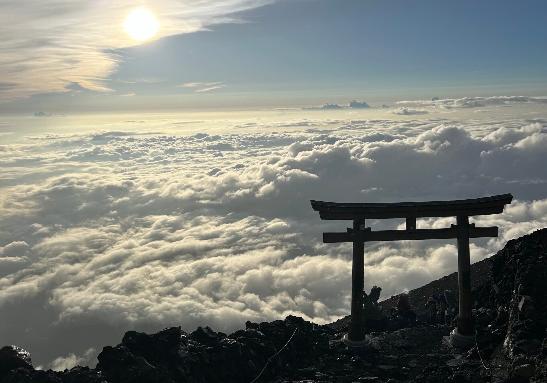 Arrivée en haut du Mont Fuji